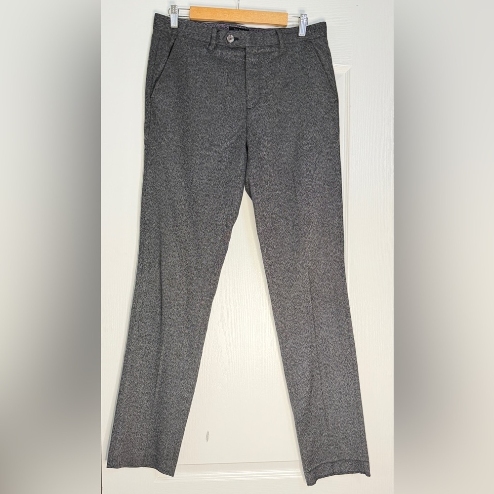 Ted Baker London Women’s Charcoal Gray Tailored Trousers 32L Long Stretch Dress